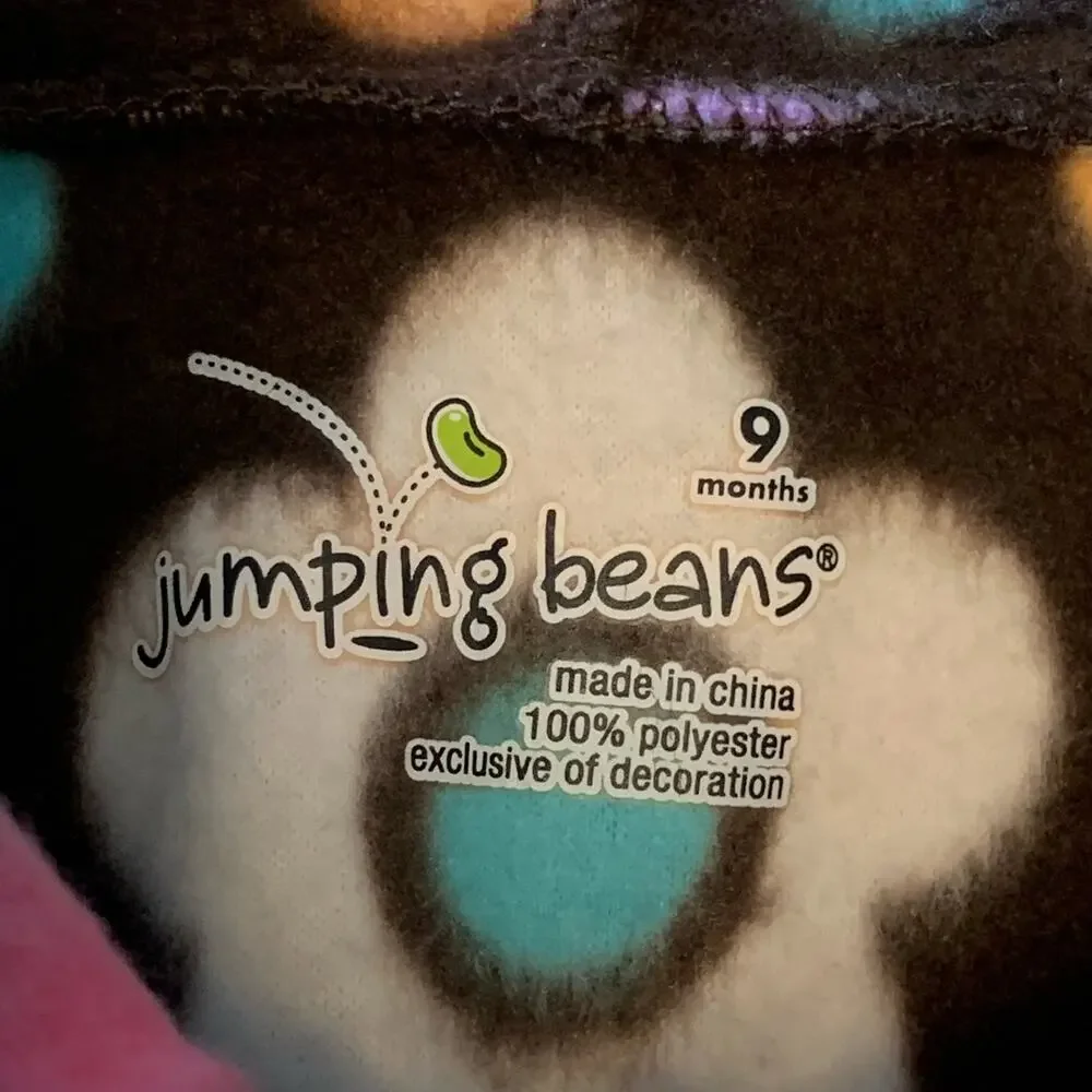 Jumping Beans One Piece Fleece Girls Infant 9 Months NWT Hood
